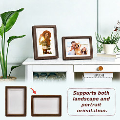 4Pcs Rectangle Wood Photo Frame Stand&nbsp;AJEW-WA0004-82A