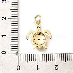 Brass Micro Pave Cubic Zirconia Pendants&nbsp;KK-Q040-02L-G