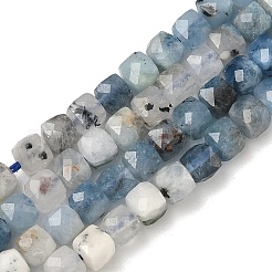 Natural Aquamarine Beads Strands&nbsp;G-B168-B02-4x4mm