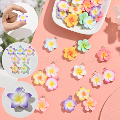 28Pcs 7 Colors Baking Paint Opaque Resin Pendants&nbsp;FIND-SC0019-45