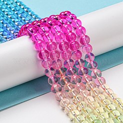 Dyed & Heated Synthetic Quartz Beads Strands&nbsp;G-P502-01A-04