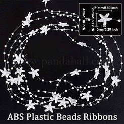 ABS Plastic Beads Ribbons&nbsp;OCOR-WH0066-81A