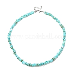 Dyed Natural Freshwater Shell Nuggets Beaded Necklaces&nbsp;NJEW-JN05488-02