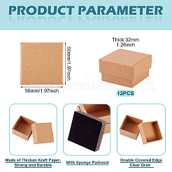 12Pcs Cardboard Jewelry Boxes&nbsp;CBOX-TA0001-15
