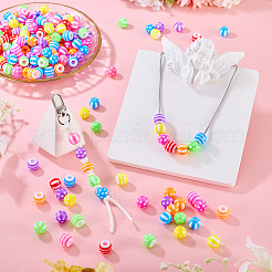 204Pcs 3 Styles Opaque Acrylic Beads&nbsp;OACR-TA0004-36