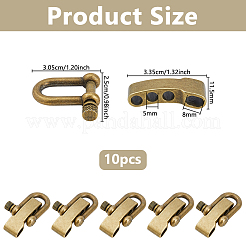 10 Bags Alloy Shackle Clasps&nbsp;FIND-DC0008-38AB