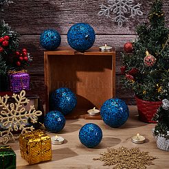6Pcs 2 Styles Glass Mosaic Foam Ball Christmas Decorations&nbsp;AJEW-UN0002-83B