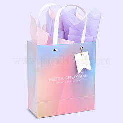 2Pcs Gradient Color Paper Gift Tote Bags&nbsp;ABAG-SP0001-28