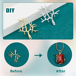 12Pcs 2 Styles Brass Peg Bails Pendants&nbsp;KK-HS0001-17
