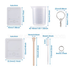 40Pcs Rectangle with MP3 Player DIY Silicone Molds&nbsp;DIY-BG0001-15