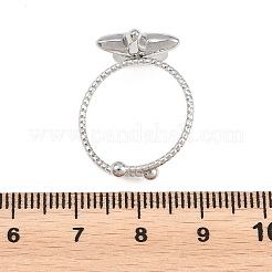 304 Stainless Steel Cuff Open Rings for Women&nbsp;RJEW-A096-01P