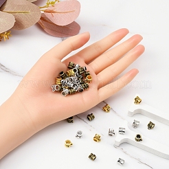 4 Colors Tibetan Style Alloy Tube Bails&nbsp;TIBE-YW0001-25