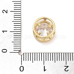 Rack Plating Brass Micro Pave Cubic Slide Charms&nbsp;KK-Z064-37G-01