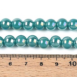 Electroplate Opaque Glass Beads Strands&nbsp;GLAA-T032-P10mm-AB12A