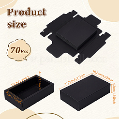 70Pcs Kraft Paper Folding Boxes&nbsp;CON-WA0001-19