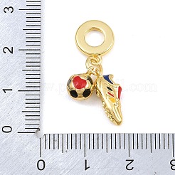 Sports Brass Enamel European Dangle Charm&nbsp;KK-CBA9AB3-11G