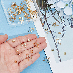 30Pcs 201 Stainless Steel Stud Earring Findings&nbsp;STAS-BBC0010-25