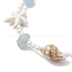 Round Shell Pearl Beaded Bracelets for Womwn&nbsp;BJEW-JB11860