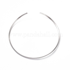 Non-Tarnish 304 Stainless Steel Textured Wire Necklace Making&nbsp;STAS-B036-02P