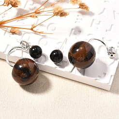 Alloy & 925 Sterling Silver & Resin Stud Earrings&nbsp;LS-EJEW-Q013-10A
