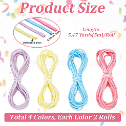8 Bundles 4 Colors Flat Faux Suede Cord&nbsp;LW-CL0001-03B