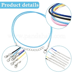 10 Colors Waxed Cotton Cord Necklace Making&nbsp;MAK-YW0001-17A