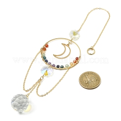 7 Chakra Gemstone Ring Pendant Decoration&nbsp;HJEW-TA00079