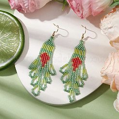 304 Stainless Steel with Glass Dangle Stud Earring&nbsp;EJEW-MZ00182
