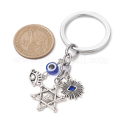 Resin & Tibetan Style Alloy Keychains&nbsp;KEYC-JKC00780-01