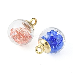 20Pcs Transparent Glass Bottle Pendants&nbsp;GLAA-FS0001-40