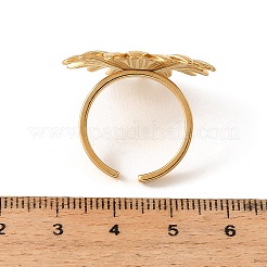 304 Stainless Steel Cuff Open Rings for Women&nbsp;RJEW-T037-03G