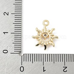 Brass Micro Pave Cubic Zirconia Charms&nbsp;KK-M326-20C-G
