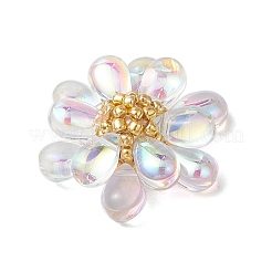 Teardrop Transparent Glass Pendants&nbsp;PALLOY-MZ00601-07
