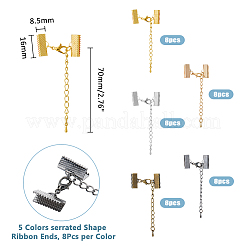 40Pcs 5 Colors Iron Chain Extender&nbsp;FIND-DC0005-80