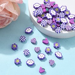 50Pcs 5 Styles Handmade Polymer Clay Beads&nbsp;CLAY-FP0001-18