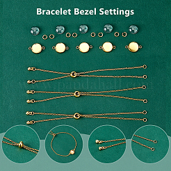 10Pcs 304 Stainless Steel Slider Cable Chain Slider Bracelet Makings&nbsp;DIY-DC00002