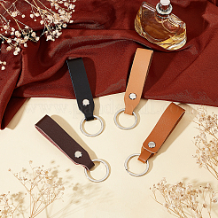 4Pcs 4 Colors Cowhide Leather Keychain&nbsp;DIY-WR0001-72