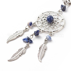 Natural Sodalite Keychain&nbsp;KEYC-JKC00346-02