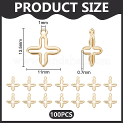 100Pcs 201 Stainless Steel Tiny Cross Charms&nbsp;FIND-UN0003-99