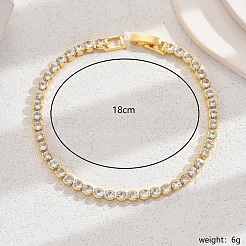Minimalist Brass Pave Cubic Zirconia Tennis Bracelets for Women&nbsp;YE4484-1