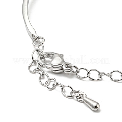 Infinity Heart Brass with Clear Cubic Zirconia Cuff Bangle with Safety Chains&nbsp;LS-BJEW-L683-02P
