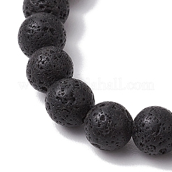 Natural Lava Rock Beaded Stretch Bracelets&nbsp;BJEW-JB11000-02