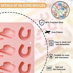 2Pcs Cowboy Theme Silicone Molds for DIY Craft&nbsp;ST-CJ0007-74
