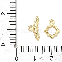 Hanmmered Brass Toggle Clasps&nbsp;KK-CBA42CA-01B-G
