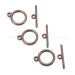 Tibetan Style Toggle Clasps&nbsp;TIBEP-A12208-R-FF