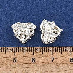 Brass Pave Cubic Zirconia Multi-strand Links&nbsp;ZIRC-F145-04S-01