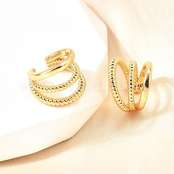 Brass Cuff Earrings&nbsp;EJEW-F370-08G