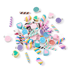 Resin Pendants and Handmade Polymer Clay Pendants&nbsp;DIY-TA0008-75