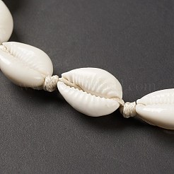 Natural Shell Beaded Necklace&nbsp;NJEW-E094-01B