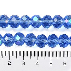 Electroplate Transparent Glass Beads Strands&nbsp;GLAA-D022-01